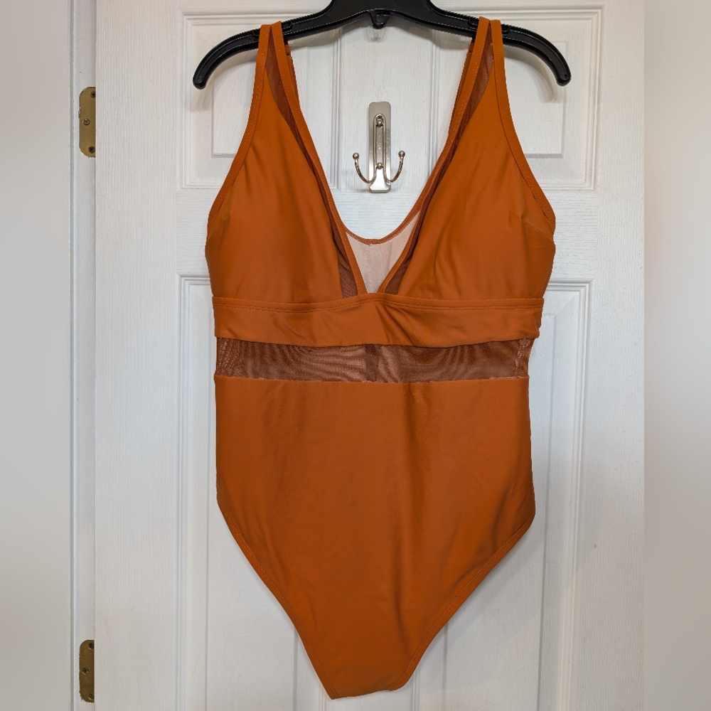 Cupshe Vibrant Orange One-Piece Swimsuit